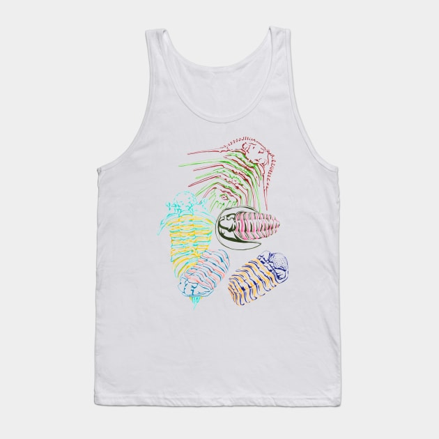 Silurian and Devonian Era Trilobites Tank Top by RaLiz